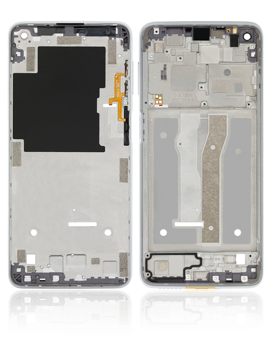 Mid-Frame Housing Compatible For Motorola Moto G Power (XT2117 / 2021) (Polar Silver)