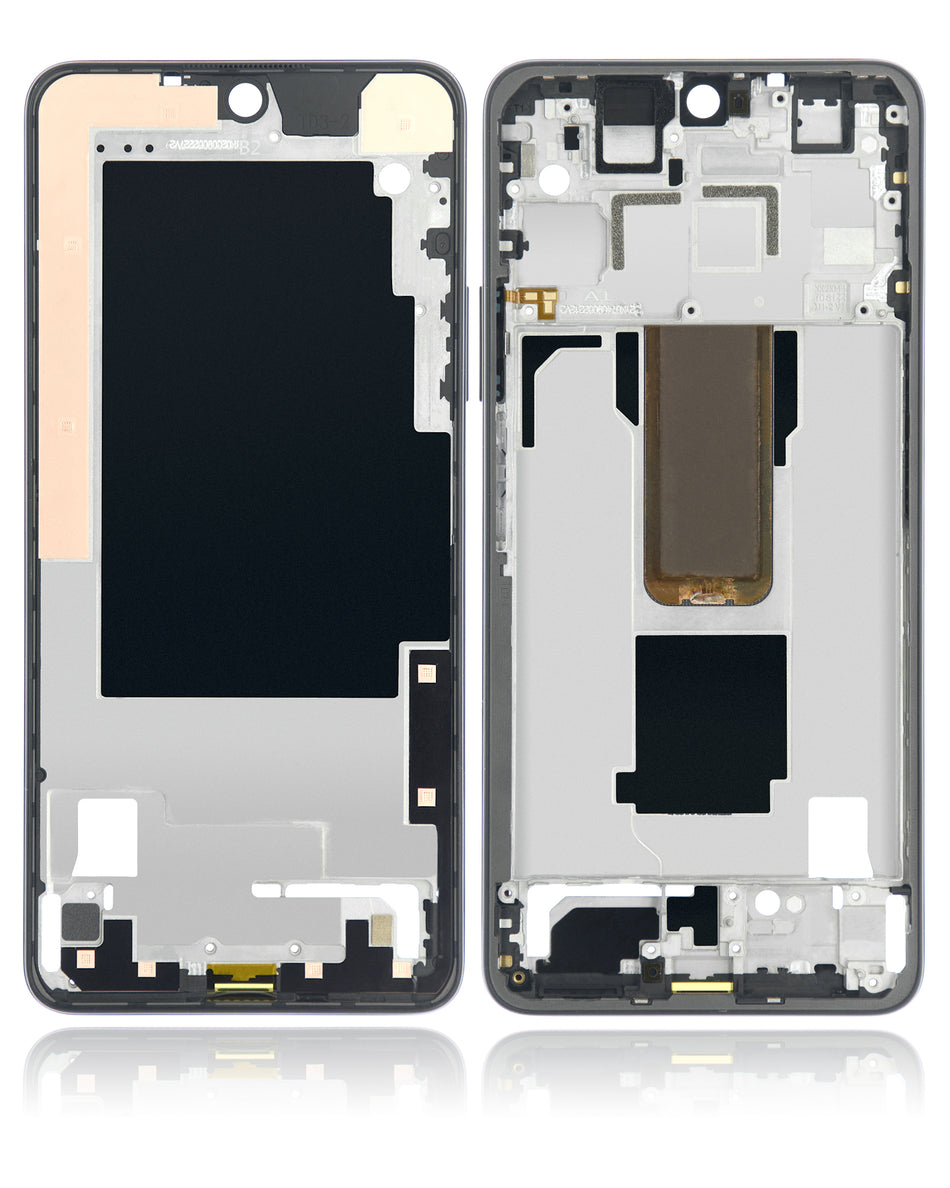 Mid-Frame Housing With Power Button Flex Compatible For Motorola Moto G Power (XT2117 / 2021) (Flash Gray)