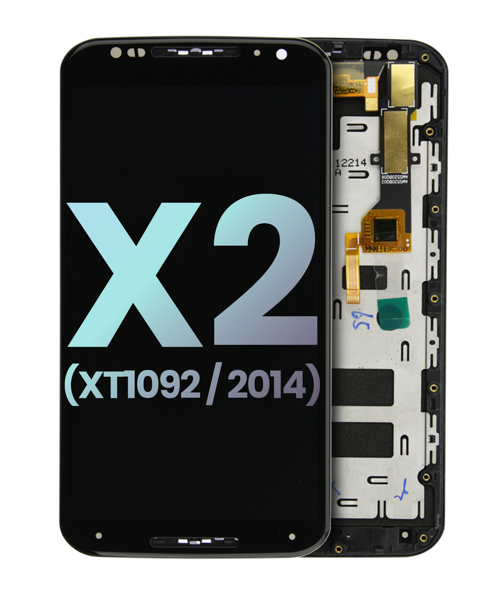 LCD Assembly With Frame Compatible For Motorola Moto X2 (XT1092 / 2014) (Genuine OEM) (Black)