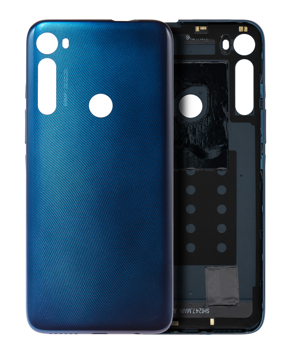 Back Cover Glass Compatible For Motorola One Fusion Plus (XT2067 / 2020) (Genuine OEM) (Twilight Blue)