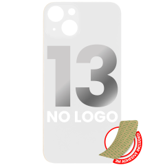 Back Glass With 3M Adhesive For iPhone 13 (No Logo / Large Camera Hole) (Starlight)