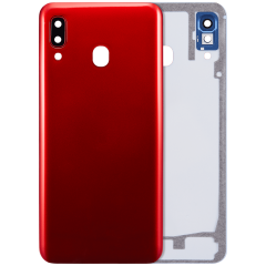 Back cover Glass With Camera Lens For Samsung Galaxy A30 (A305 / 2019) (Aftermarket Plus) (Red)