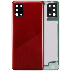 Back cover Glass With Camera Lens For Samsung Galaxy A31 (A315 / 2020) (Aftermarket Plus) (Prism Crush Red)