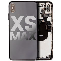 Back Housing W/ Small Components Pre-Installed For iPhone XS Max (Used OEM Pull: Grade C) (Space Gray)