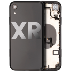 Back Housing W/ Small Components Pre-Installed For iPhone XR (Used OEM Pull: Grade A) (Black)