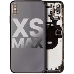 Back Housing W/ Small Components Pre-Installed For iPhone XS Max (Used OEM Pull: Grade A) (Space Gray)