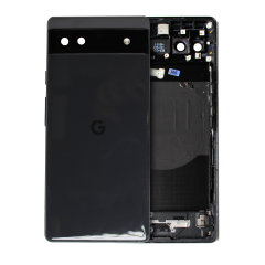 Back Housing For Google Pixel 6a (Used OEM Pull: Grade B/C) (Charcoal)