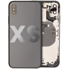 Back Housing W/ Small Components Pre-Installed For iPhone XS (Used OEM Pull: Grade A) (Space Gray)