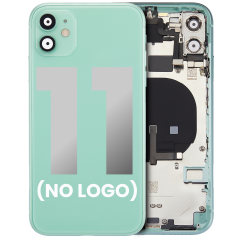 Back Housing W/ Small Components Pre-Installed For iPhone 11 (No Logo) (Aftermarket Plus) (Green)