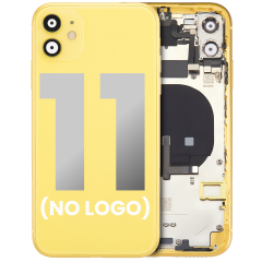 Back Housing W/ Small Components Pre-Installed For iPhone 11 (No Logo) (Aftermarket Plus) (Yellow)