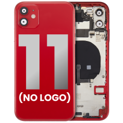 Back Housing W/ Small Components Pre-Installed For iPhone 11 (No Logo) (Aftermarket Plus) (Red)