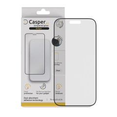 Casper Pro Edge Tempered Glass For iPhone 15 Plus / 16 Plus (Retail Pack) (Clear)
