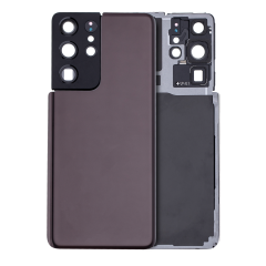Back Cover Glass With Camera Lens For Samsung Galaxy S21 Ultra (Service Pack) (Phantom Brown)