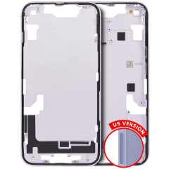 Mid-Frame Housing  W/ Small Parts For iPhone 14 (US Version) (Used OEM Pull: Grade A) (Purple)