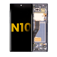 OLED Assembly With Frame For Samsung Galaxy Note 10 (Refurbished) (Aura Black)