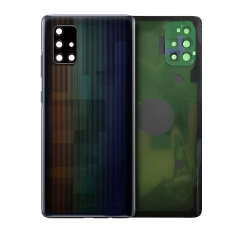Back Cover Glass With Camera Lens Samsung Galaxy A71 5G (A716U / 2020) (Service Pack) (Prism Cube Black)