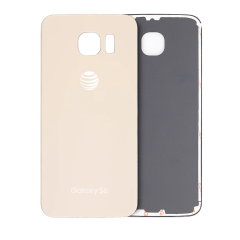 Back Cover Glass For Samsung Galaxy S6 ( AT&T Logo) (Used OEM Pull: Grade A) (Gold Platinum)