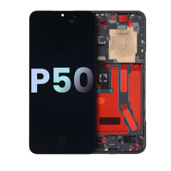 OLED Assembly With Frame For Huawei P50 (Genuine OEM) (Black)