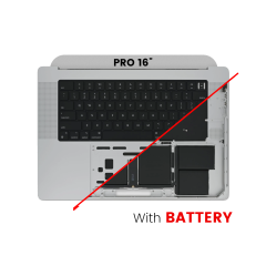 Top Case With Battery and Keyboard For MacBook Pro 16" A2485 (2021) / MacBook Pro 16" A2780 (2023) (Used OEM Pull: Grade A) (US Keyboard) (Space Gray)