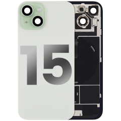 Back Glass w/ MagSafe Magnet & NFC & Flashlight Flex For iPhone 15 (Used OEM Pull: Grade A) (Green)