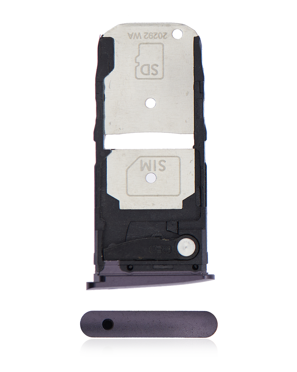 Single Sim Card Tray Compatible For Motorola Moto Z4 (XT1980 / 2019) (Purple)