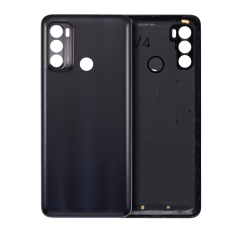 Back cover Glass For Motorola Moto G40 Fusion (XT2147-1 / 2021) (Black)