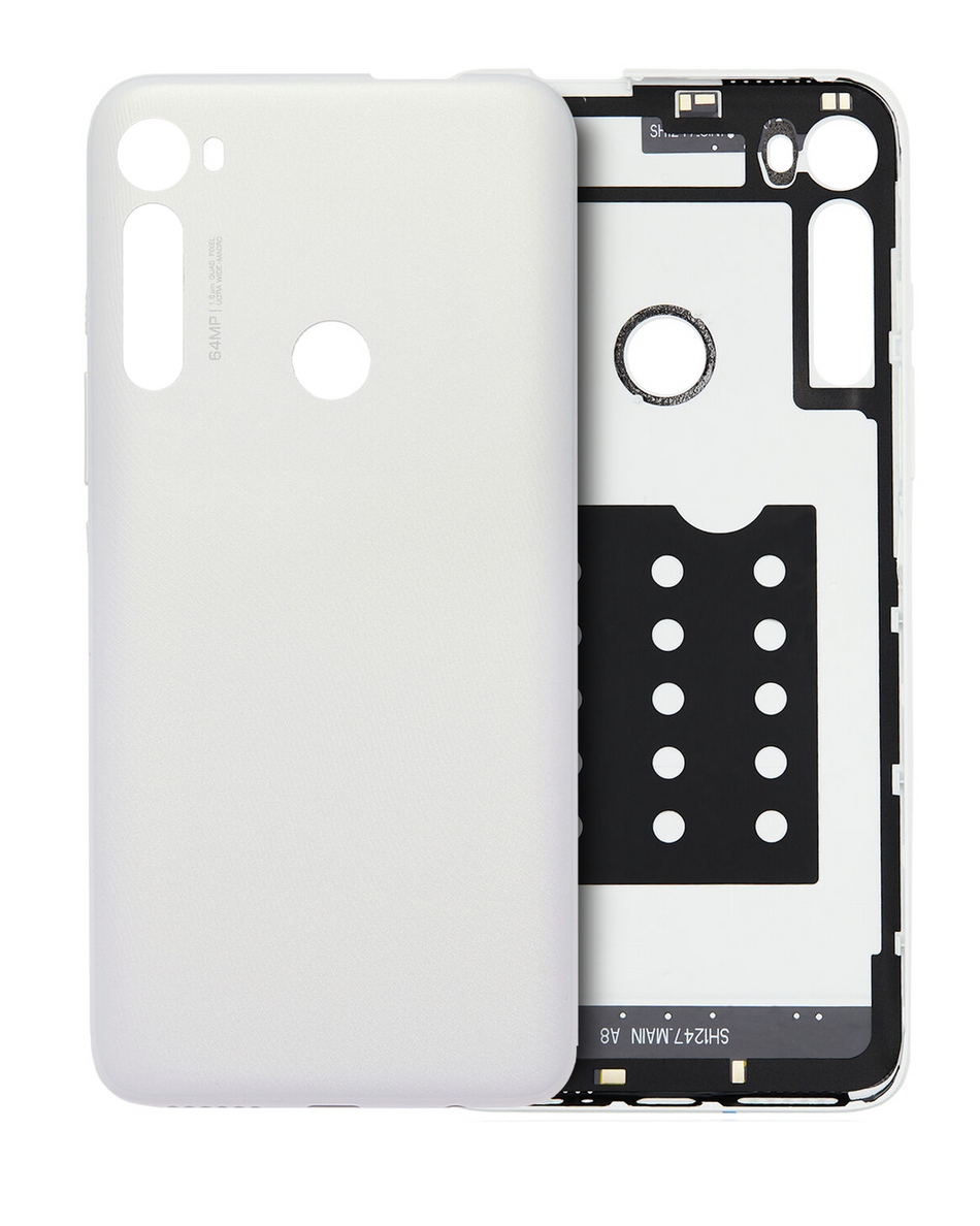 Back cover Glass Compatible For Motorola One Fusion Plus (XT2067 / 2020) (Genuine OEM) (Moonlight White)