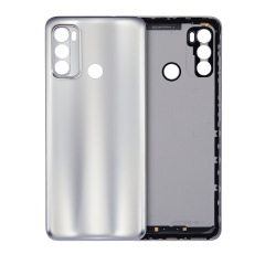Back cover Glass For Motorola Moto G40 Fusion (XT2147-1 / 2021) (Silver)