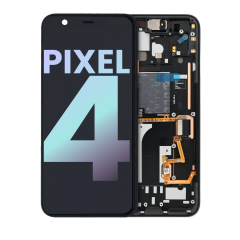OLED Assembly With Frame For Google Pixel 4 (Genuine OEM) (Oh So Orange Power Button)