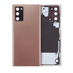 Back Cover Glass With Camera Lens For Samsung Galaxy Note 20 5G (No Logo) (Aftermarket Plus) (Mystic Bronze)