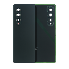 Back Cover Glass With Camera Lens For Samsung Galaxy Z Fold 3 (Service Pack) (Phantom Black)