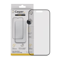 Casper Pro Edge Tempered Glass For iPhone 15 Pro (Retail Pack) (Clear)