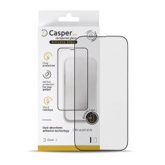 Casper Pro Silicone Tempered Glass For iPhone 15 Pro (Retail Pack) (Clear)