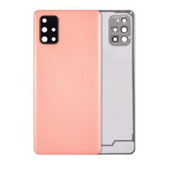 Back cover Glass With Camera Lens For Samsung Galaxy A71 4G (A715 / 2020) (Aftermarket Plus) ( Prism Crush Pink)