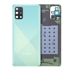 Back Cover Glass With Camera Lens For Samsung Galaxy A71 (A715 / 2020) (Service Pack) (Prism Crush Blue)