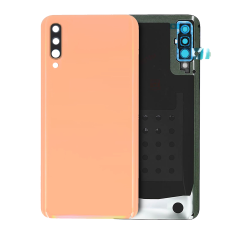 Back Cover Glass With Camera Lens For Samsung Galaxy A50 (A505 /2019) (Service Pack) (Orange)