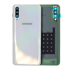 Back Cover Glass With Camera Lens For Samsung Galaxy A50 (A505 / 2019) (Service Pack) (White)