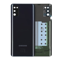 Back Cover Glass With Camera Lens For Samsung Galaxy A41 (A415 / 2020) (Service Pack) (Prism Crush Black)