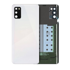 Back Cover Glass With Camera Lens For Samsung Galaxy A41 (A415 / 2020) (Service Pack) (Prism Crush Silver)