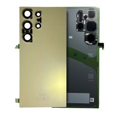 Back Cover Glass With Camera Lens For Samsung Galaxy S24 Ultra (Service Pack) (Titanium Yellow)