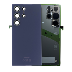 Back Cover Glass With Camera Lens For Samsung Galaxy S24 Ultra (Service Pack) (Titanium Violet)