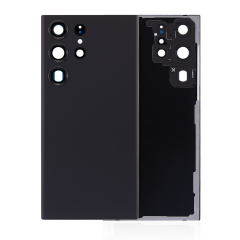 Back Cover Glass With Camera Lens For Samsung Galaxy S23 Ultra (Service Pack) (Phantom Black)