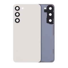 Back Cover Glass With Camera Lens For Samsung Galaxy S23 Plus (Service Pack) (Cream)