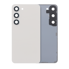 Back Cover Glass With Camera Lens For Samsung Galaxy S23 (Service Pack) (Cream)