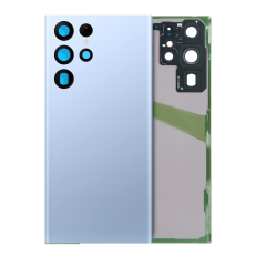 Back Cover Glass With Camera Lens For Samsung Galaxy S22 Ultra (Service Pack) (Sky Blue)
