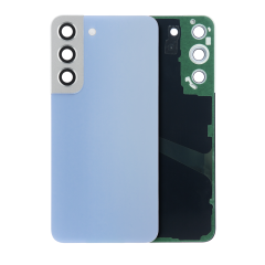Back Cover Glass With Camera Lens For Samsung Galaxy S22 (Service Pack) (Sky Blue)