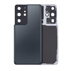 Back Cover Glass With Camera Lens For Samsung Galaxy S21 Ultra (Service Pack) (Phantom Navy)