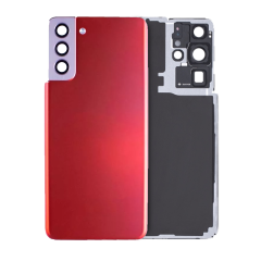 Back Cover Glass With Camera Lens For Samsung Galaxy S21 Plus (Service Pack) (Phantom Red)
