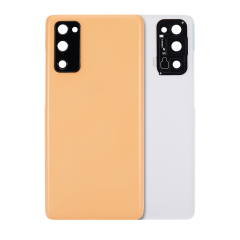 Back cover Glass With Camera Lens For Samsung Galaxy S20 FE 5G (Aftermarket Plus) (Cloud Orange)