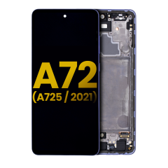 OLED Assembly With Frame For Samsung Galaxy A72 (A725 / 2021) (Refurbished) (Awesome Violet)